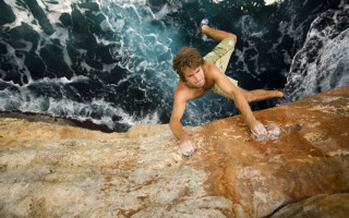 Cliff climber surfboard bottle beach - cliff childs free wallpaper