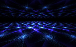 Blue abstract pattern lights hologram - the middle of the image free wallpaper