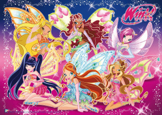 Fairy girls multicolored hair wings - different hair color and hair free wallpaper