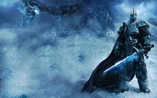 Man suit sword snow dragon - a sword in a snowy landscape free wallpaper