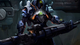 Glowing eyed armor gun sword - aleksander gine free wallpaper