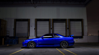 Blue car parking lot building 8 - closed free wallpaper for desktop