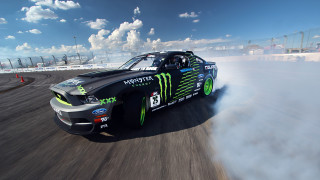 Monster truck smoke tilt shift - a monster truck free wallpaper for desktop