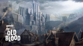 City buildings sky clouds painting - bloodborne free wallpaper