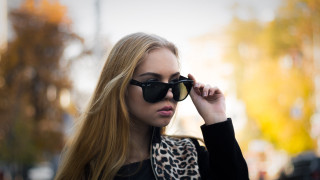Woman leopard print sunglasses blonde - christian hilfgott brand free wallpaper for desktop