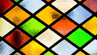 Stained glass diamond pattern black - ernő rubik free wallpaper