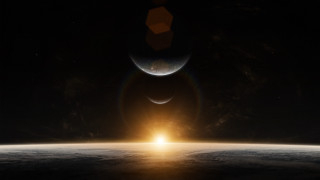 Earth space moon lensflare ocean - a view of the earth free wallpaper