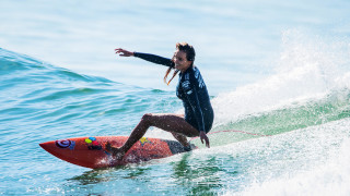 Surfing man wave braid beach - his hair free wallpaper