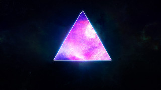 Holographic triangle planet galaxy starry - affinity photo free wallpaper for desktop