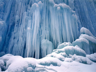 Ice cave mountain snow water - the middle of it free wallpaper for desktop