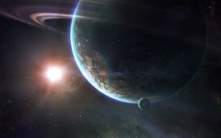 Planet ring star background space 3 - a ring free wallpaper