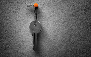 Key orange ball wall minimalism - a key free wallpaper