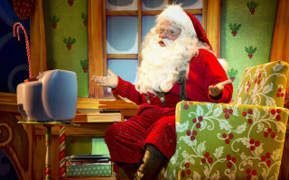 Santa claus candy cane christmas - a candy cane free wallpaper