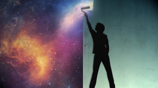 Space man galaxy painting roller - free stars wallpaper