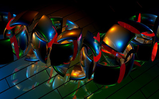 Shiny armor glowing eyes red - a black wall free wallpaper