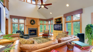 Living room fireplace couch arts - center area free wallpaper