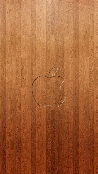 Wooden floor apple logo scissors - a wooden floor free wallpaper for mobile