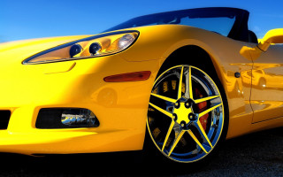 Yellow sports car parking lot 8 - a parking lot free wallpaper