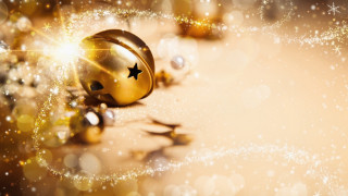 Golden christmas ornament star snowflakes - golden free wallpaper for desktop