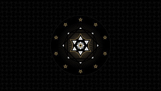 Black gold star david illusion - golden ratio illustration free wallpaper