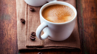 Coffee cups napkin coffee beans - two cup of coffee free wallpaper