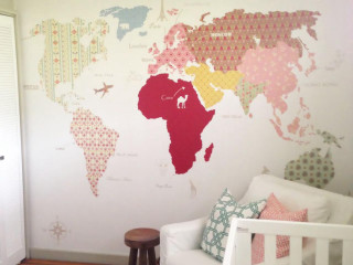 Room wall map chair front - a map of the world free wallpaper