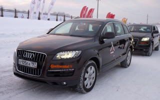 Snowy street cars 3d render - snow and ice free wallpaper