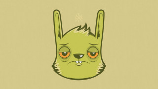 Green bunny big eyes weird - a weird look free wallpaper