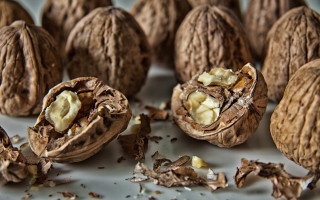 Nuts table broken kernels food - a table together free wallpaper