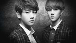 Two boys suits black white - photo of them free wallpaper