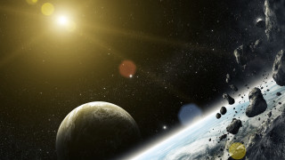 Space planets sun star aurora 2 - a group of planets free wallpaper