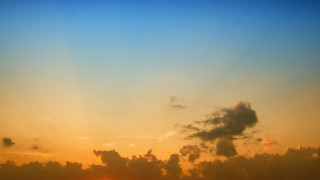 Plane sunset clouds mountain ocean - a plane free wallpaper for desktop