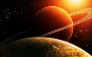 Planet ring sun stars matte - a ring free wallpaper