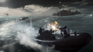 Group people boat guns military - cliff childs free wallpaper