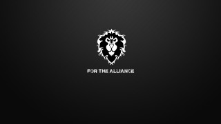 Black white lion logo alliance - face and the words free wallpaper