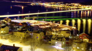 Tokyo cityscape bridge lights river - ásgrímur jónsson free wallpaper