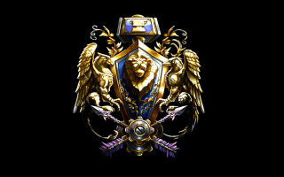 Golden coat of arms lions - two lion free wallpaper
