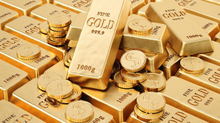 Gold bars coins price tag - a pile free wallpaper