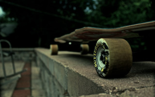 Skateboard ledge park fence trees - a fence and trees free wallpaper