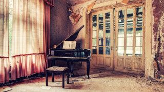Piano window curtains chair flandre - a piano in a room free wallpaper
