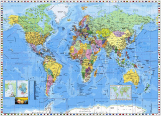 World map countries major cities 14 - a map of the world free wallpaper