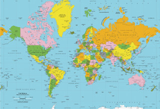 World map countries major cities 2 - major free wallpaper for desktop