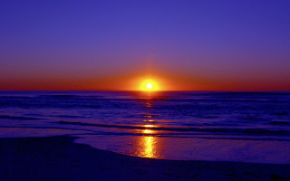 Sunset ocean beach sky waves - free sunset wallpaper for desktop