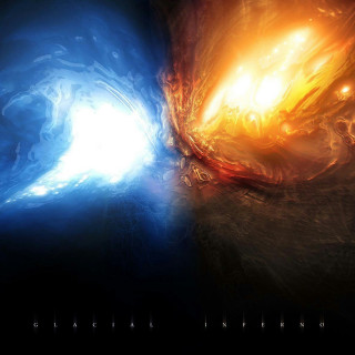 Blue yellow light center black - chaos free wallpaper