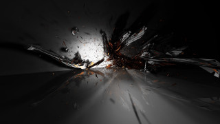 Shattered glass blackwhite light raytraced - edward dugmore free wallpaper
