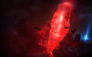 Red glowing object blue red - the dark sky free wallpaper for desktop