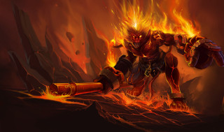 Demonic demon flame face arms - a demonic looking demon free wallpaper for desktop