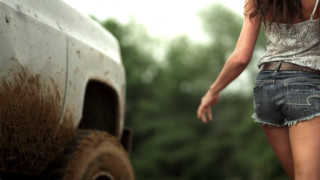 Girl truck mud trees blurry - carol sutton free wallpaper