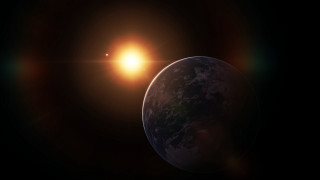 Bright sun earth planet space - a bright sun free wallpaper