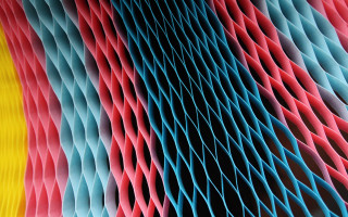 Colorful paper sculpture yellow blue - the bottom of it free wallpaper